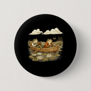 Funny Frog Toad Book Lovers 6 Cm Round Badge