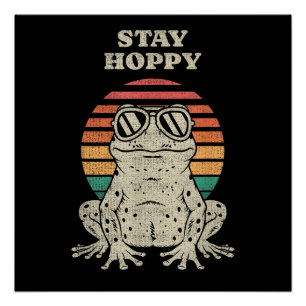 Funny Frog Toad Lover Retro Vintage Design  Poster