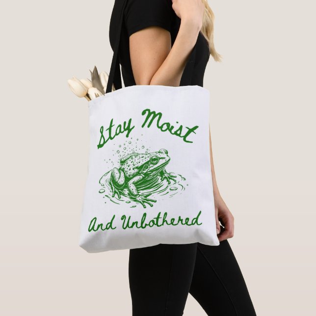 Funny Frog Tote Bag Gift (Close Up)