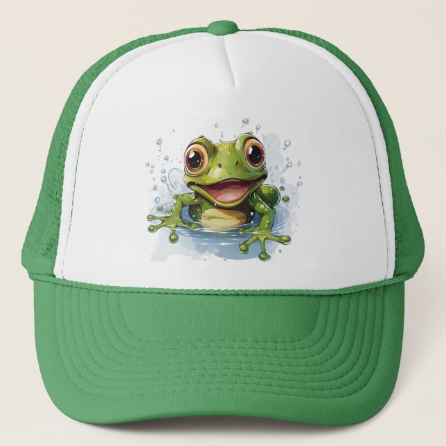 Funny frog trucker hat (Front)