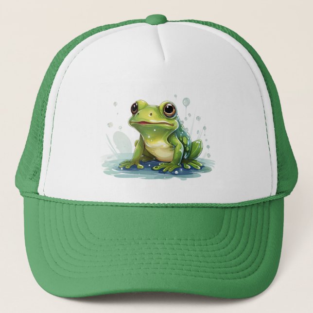 Funny frog trucker hat (Front)