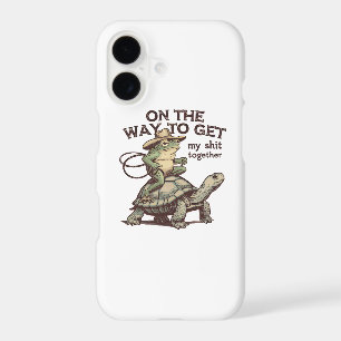 Funny Frog Turtle Motivation Vintage Art
