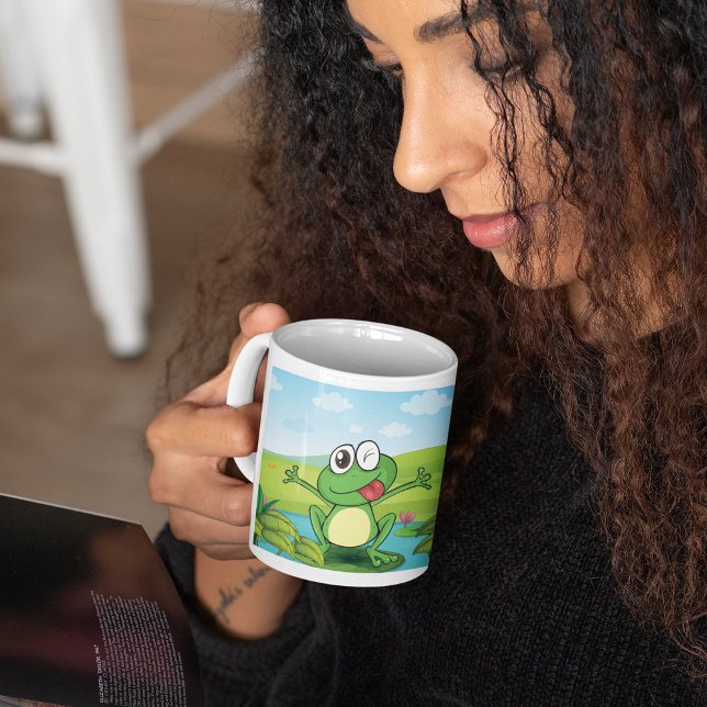 Funny Frog With It’s Tongue Out Coffee Mug (Creator Uploaded)