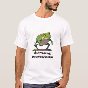 Funny Frog With Knife Meme Quote T-Shirt