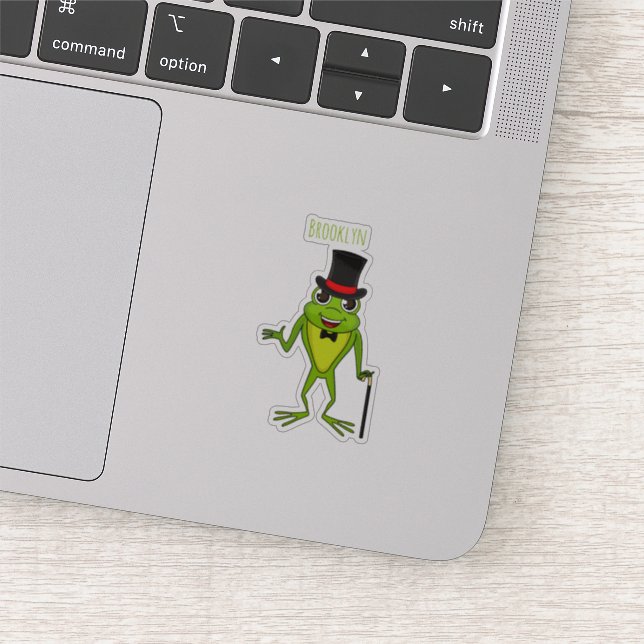 Funny frog with top hat cartoon (Detail)
