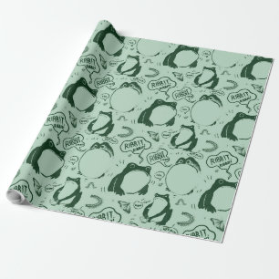 Funny Frog Wrapping Paper - Green
