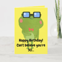 Funny Frog Yellow Son 30th Birthday