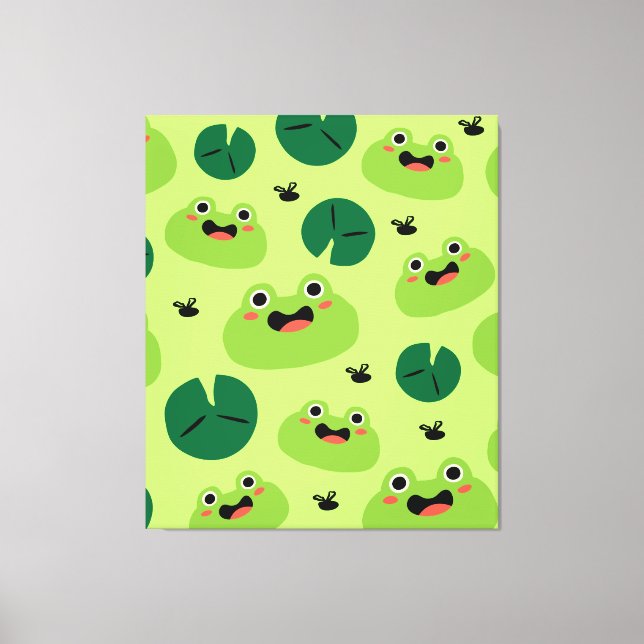 Funny frogs canvas print (Front)