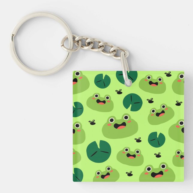 Funny frogs key ring (Front)
