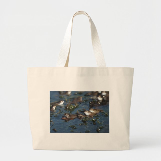 Funny frogs large tote bag (Front)