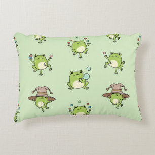 Funny Frogs on the Go Decorative Cushion