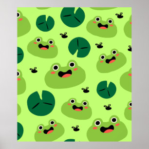 Funny frogs poster