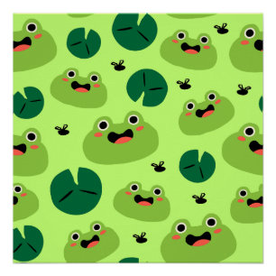 Funny frogs poster