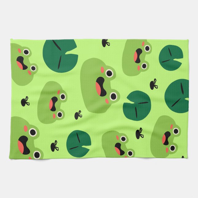 Funny frogs tea towel (Horizontal)
