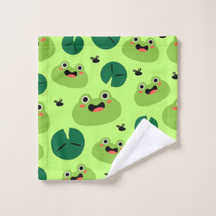 Funny frogs wash cloth