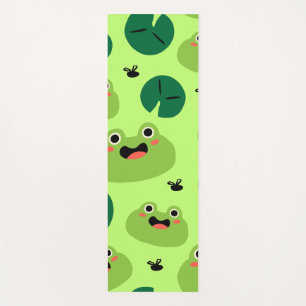 Funny frogs yoga mat