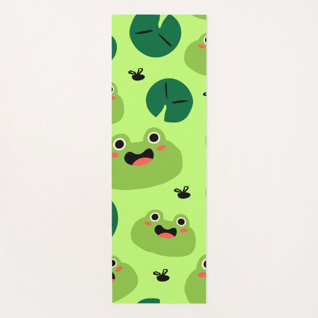 Funny frogs yoga mat (Front)