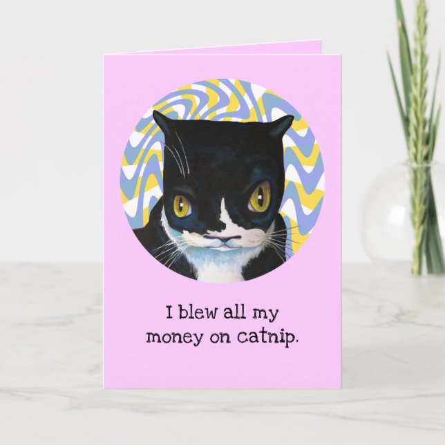 Funny from the Cat Birthday Card (Front)
