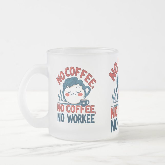 Funny Frosted Glass Mug (Left)