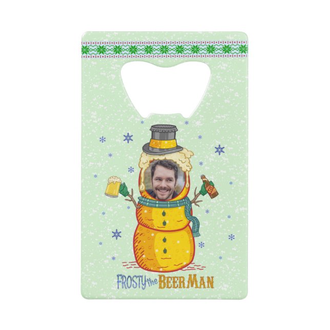 Funny Frosty Beer Man Humour Custom Photo Christma (Front)
