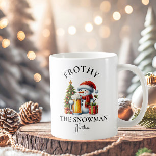 Funny Frosty the Snowman  Personalised Coffee Mug