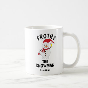 Funny Frosty the Snowman with Beer  Personalised   Coffee Mug