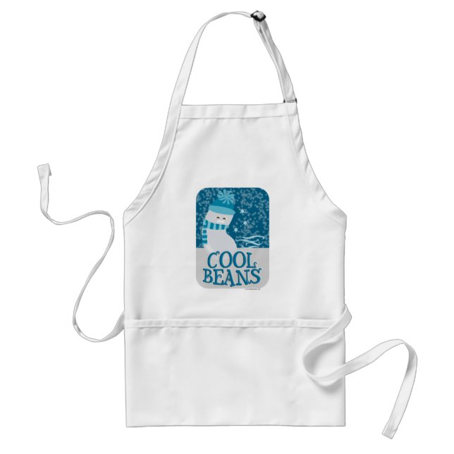 Funny Frozen Cool Beans Cartoon Art Design Standard Apron (Front)
