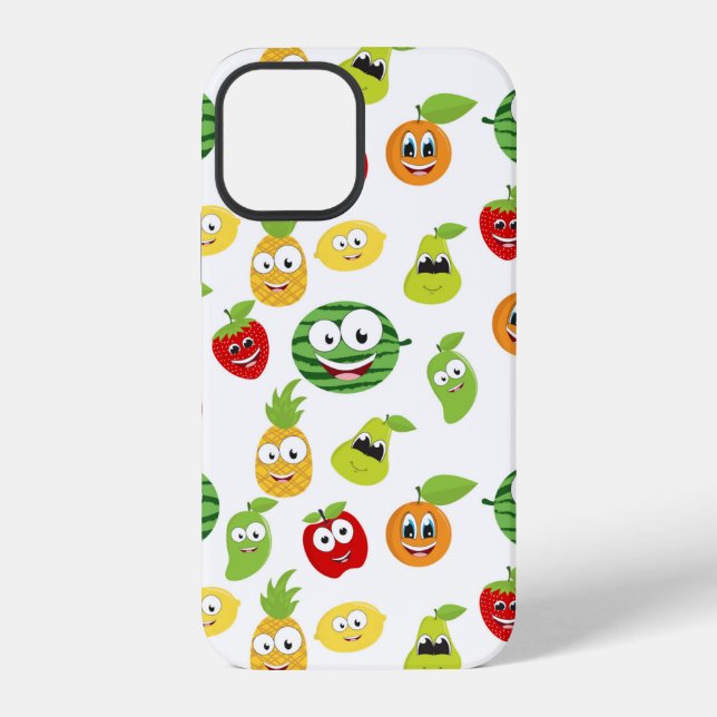 Funny Fruit Gums With Faces Pattern iPhone Case (Back)