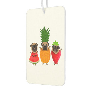 Funny Fruit Pug Cute Dog Gift | Pet Lover  Car Air Freshener