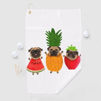 Funny Fruit Pug Cute Dog Gift | Pet Lover  Golf Towel