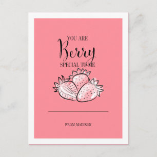Funny Fruit Pun Berry Special Valentine Postcard