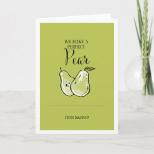 Funny Fruit Pun Perfect Pear Valentine Card