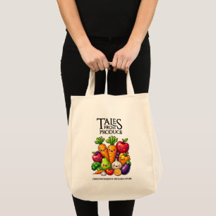 Funny Fruits Veggies Tales from Produce Grocery Tote Bag