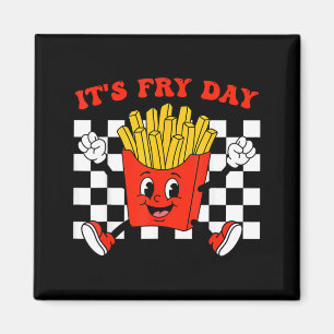 Funny Fry Day Friday French Fries Snack Fast Food Magnet