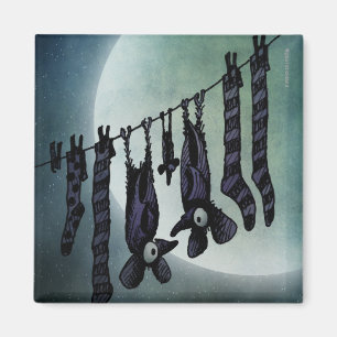 Funny Full Moon Bats Magnet