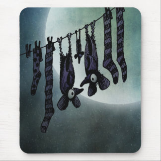 Funny Full Moon Bats Mouse Mat