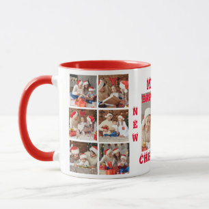 FUNNY FULL PHOTO MERRY CHRISTMAS  Mug red 2