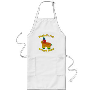 Funny Full Pinata Cartoon Party Time Design Long Apron