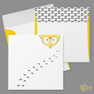 Funny Fun Crazy Chicken!   White Envelope
