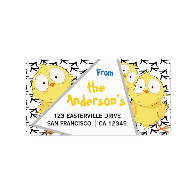 Funny Fun Cute Crazy Chicken Label (Front)