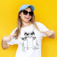 Funny Fun Grinning Gang Dog Cat Parrot Characters