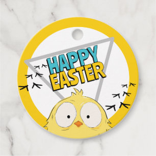 Funny Fun Happy Easter Crazy Chicken Run! Gift Favour Tags