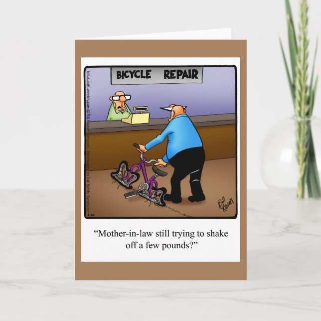 Funny "Fun & Laughs" Blank Greeting Card (Front)
