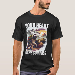 Funny Fun sloth motif for hiking and walking T-Shirt