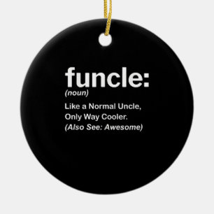 Funny Funcle Definition Gift   Uncle Gifts Ceramic Tree Decoration
