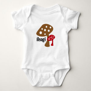 Funny FUNGI Mushroom One-Piece Shirt for Babies