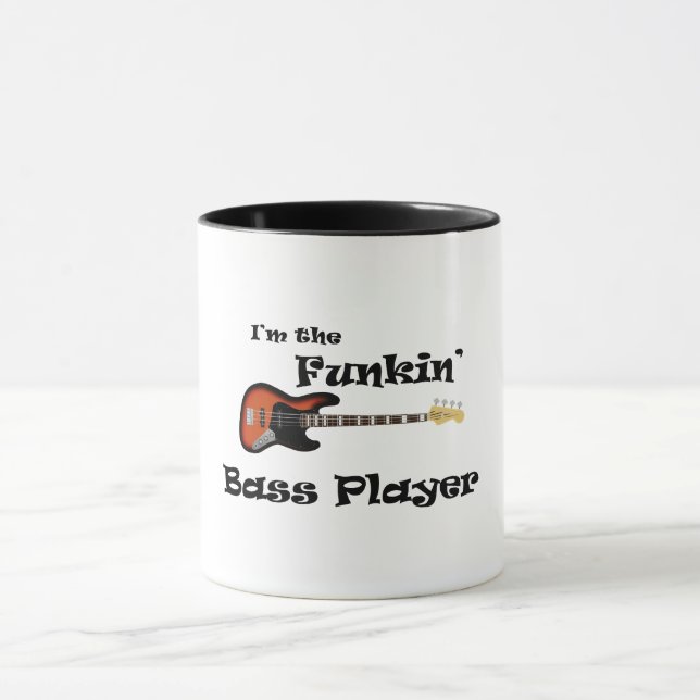 Funny Funk Bass Player Coffee Mug (Center)