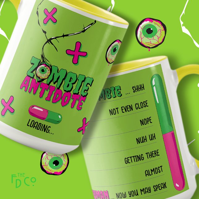 Funny Funky Cute Zombie Antidote Loading..  Mug (Creator Uploaded)