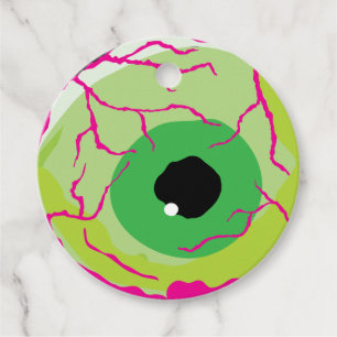 Funny Funky Ghoulishly Fun Zombie Eyeballs Favour Tags