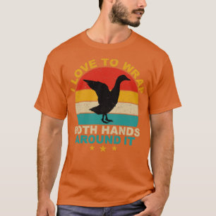 Funny Funny Duck Hunting unter Wrap Both Hands Aro T-Shirt